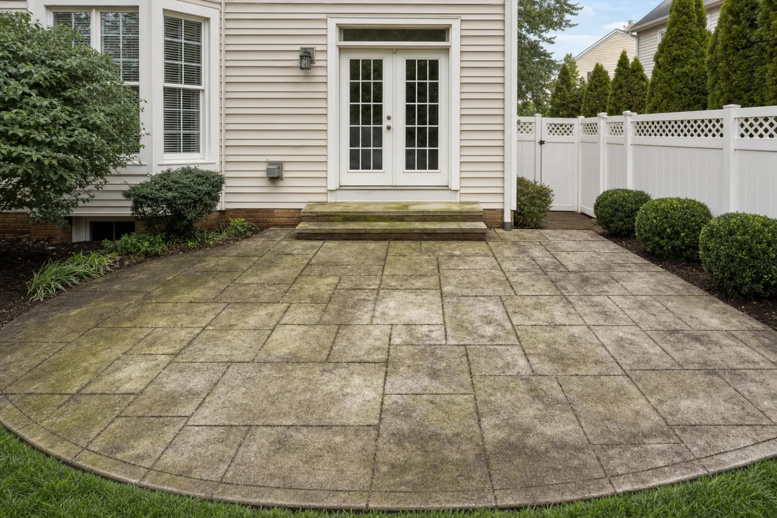 Patio Cleaning before cleaning